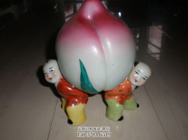 店门口寿桃雕塑 创意景观雕塑 仿真摆件