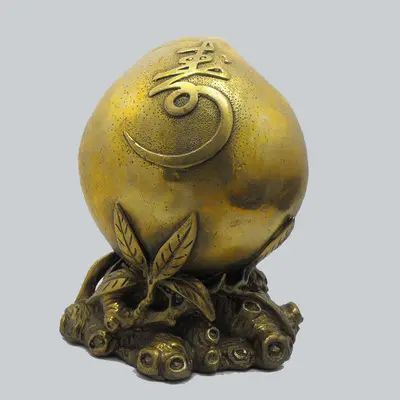 仿真寿桃雕塑 店门口园林雕塑 水果小品