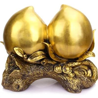 门口寿桃雕塑 售楼处仿真雕塑 彩绘小品