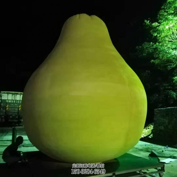 大型商场柚子雕塑 仿真水果雕塑 彩绘果蔬雕塑