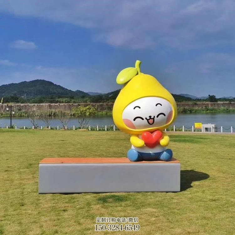 公园柚子雕塑 创意企业水果雕塑 美陈果蔬雕塑