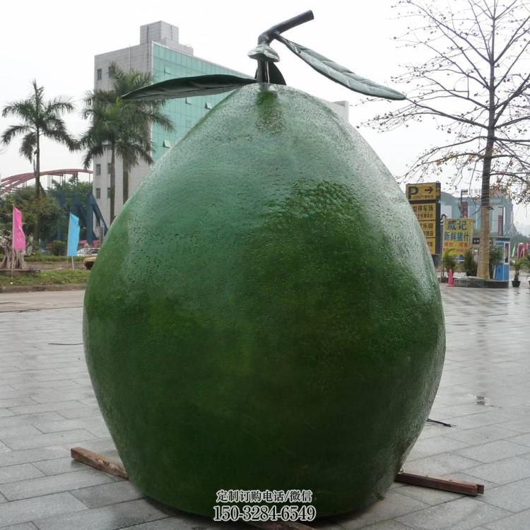 住宅小区柚子雕塑 仿真果蔬雕塑 公园水果雕塑