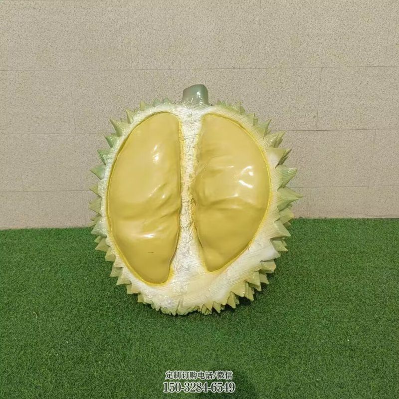 大型榴莲雕塑 锻造发光果蔬雕塑 房地产水果雕塑