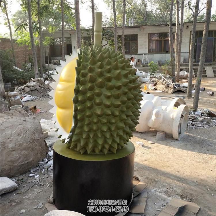 景观场榴莲雕塑 仿真果蔬雕塑 景观水果雕塑