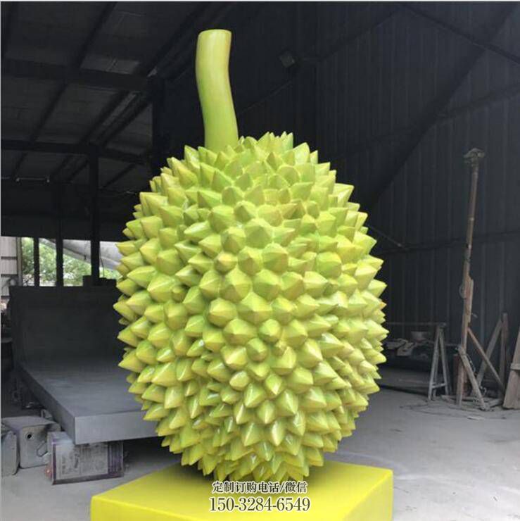 游乐场榴莲雕塑 发光公园果蔬雕塑 喷漆水果雕塑