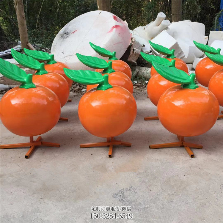 仿古橙子雕塑 庭院彩绘雕塑 田间小品