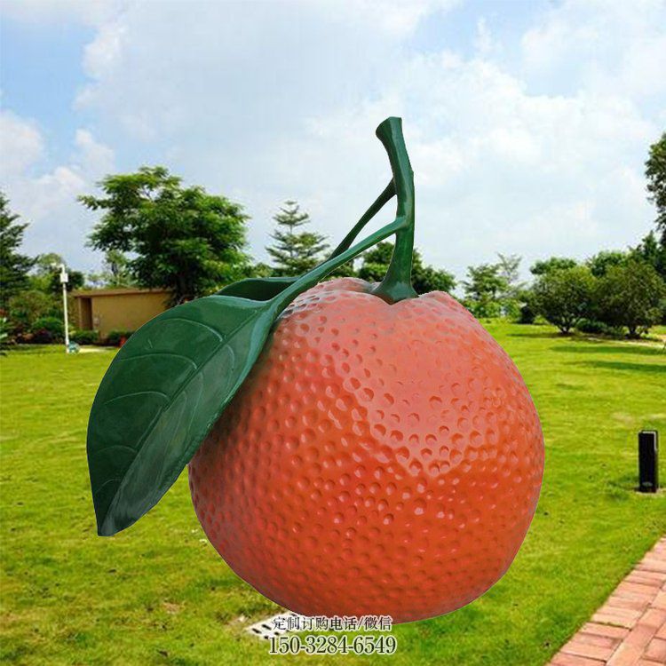 现代橙子雕塑 大型别墅区摆件 博物馆雕塑