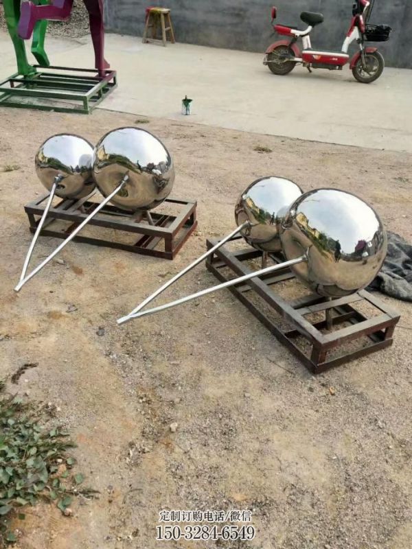 镜面樱桃雕塑 烤漆大型摆件 博物馆雕塑