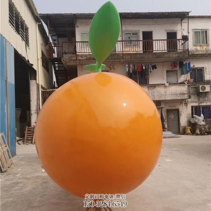 柠檬雕塑底座 水果雕塑主题定做 广场景观雕塑供给